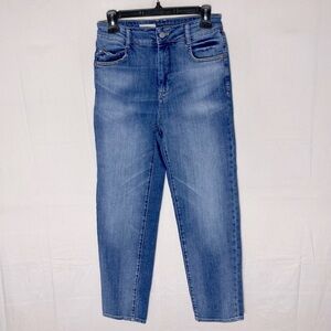 Anthropologie Pilcro High Rise Slim Straight Leg Med Wash Blue Jeans 27